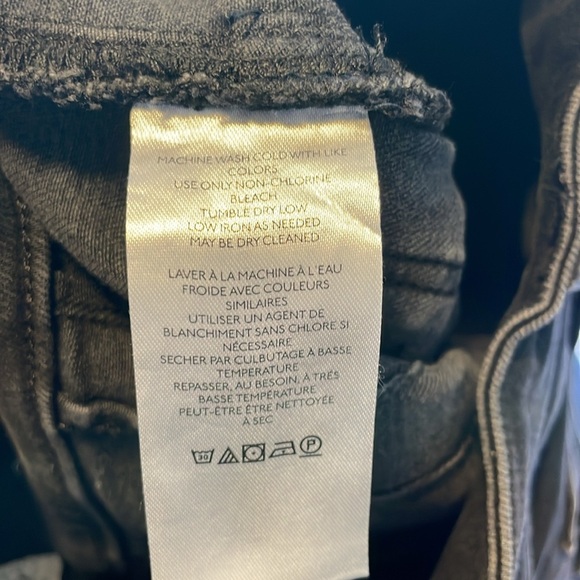 Pilcro Anthropologie High Rise Cropped Jeans Women’s Size 26 Wide Leg Black - Picture 8 of 9